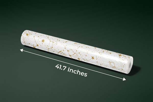 Golden Constellation Wallpaper, White Background Mural, Oversized Custom Size Wall Art, Non-Woven, Non-Adhesive, Modern Wall Paper, Removable