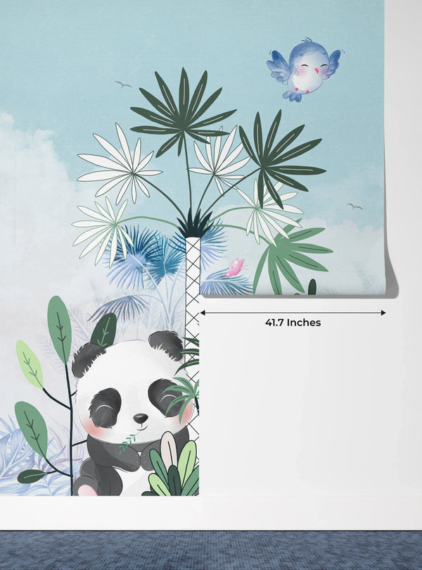Cute Animals Wallpaper, Forest Mural, Oversized Custom Size Wall Art, Non-Woven, Non-Adhesive, Modern Wall Paper, Removable