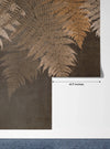 Tropical Leaves Wallpaper, Brown Tones Mural, Oversized Custom Size Wall Art, Non-Woven, Non-Adhesive, Modern Wall Paper, Removable