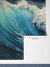 Big Wave in a Raging Sea Wallpaper, Oil Painting Mural, Oversized Custom Size Wall Art, Non-Woven, Non-Adhesive, Modern Wall Paper, Removable