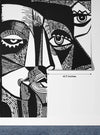 Modern Surreal, Black and White Wallpaper, Linocut Style Mural, Oversized Custom Size Wall Art, Non-Woven, Non-Adhesive, Modern Wall Paper, Removable