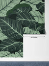 Luxury Nature Wallpaper, Green Leaves Mural, Oversized Custom Size Wall Art, Non-Woven, Non-Adhesive, Modern Wall Paper, Removable
