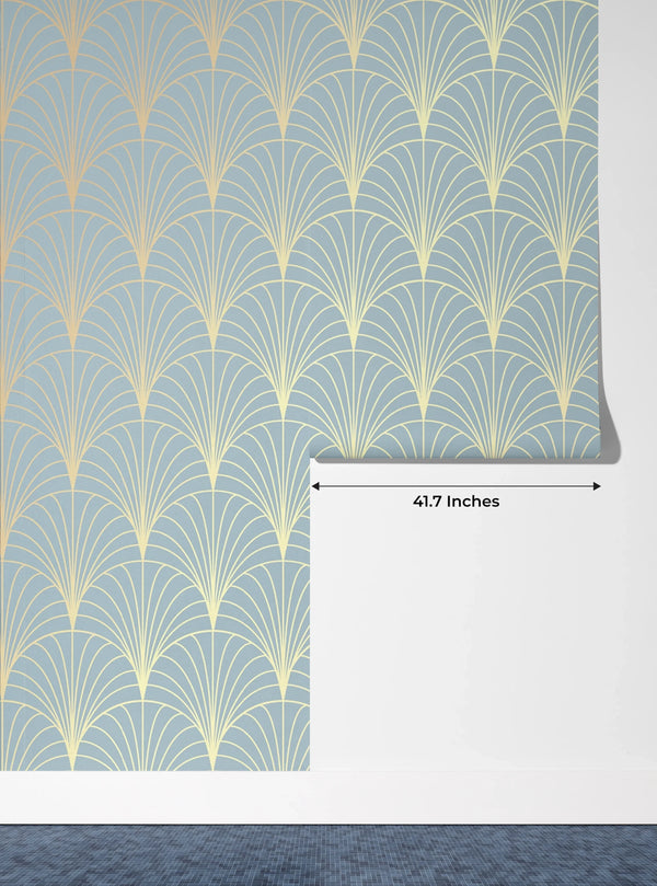 Luxury Art Deco Wallpaper, Seamless Pattern Mural, Oversized Custom Size Wall Art, Non-Woven, Non-Adhesive, Modern Wall Paper, Removable