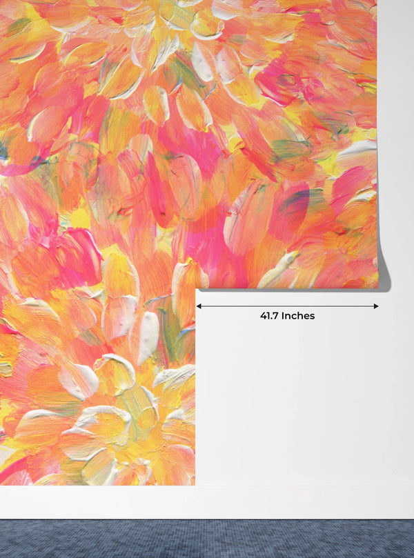 Abstract Acrylic Wallpaper, Seamless Pattern Mural, Oversized Custom Size Wall Art, Non-Woven, Non-Adhesive, Modern Wall Paper, Removable