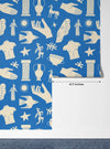 Ancient Greek Statues Wallpaper, Seamless Pattern Mural, Oversized Custom Size Wall Art, Non-Woven, Non-Adhesive, Modern Wall Paper, Removable