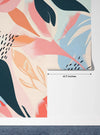 Pastel Abstract Summer Wallpaper, Seamless Pattern Mural, Oversized Custom Size Wall Art, Non-Woven, Non-Adhesive, Modern Wall Paper, Removable