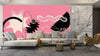 Geometric Shapes Wallpaper, Pink Background Mural, Oversized Custom Size Wall Art, Non - Woven, Non - Adhesive, Modern Wall Paper, Removable - Adawall Wallpaper - Registered Trade Accounts Only, Wallpaper Wholesale Account - W77635 - Adawall Wholesale - Wallpaper Wholesaler