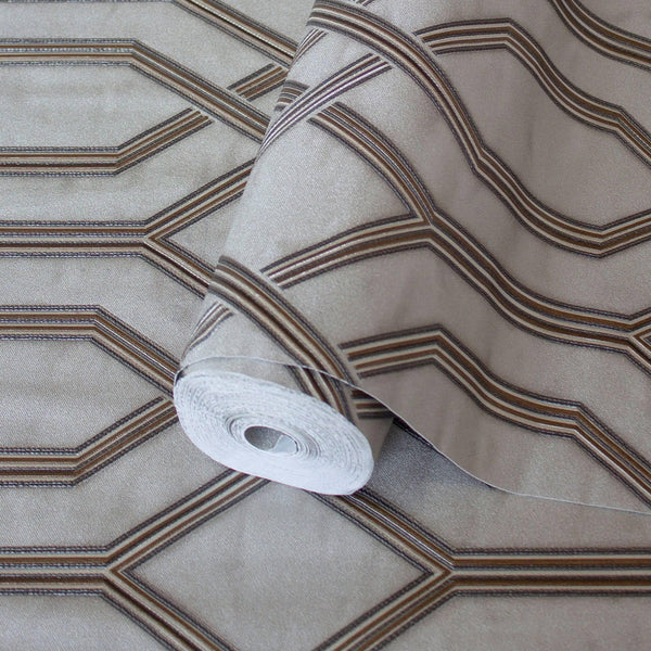 Geometric Wallpaper, 3D Embossed Modern Flocked Wallcovering, Gray Fabric Touch Contemporary Washable, Extra Large 177 sq ft Roll - Adawall Wallpaper - Registered Trade Accounts Only, Wallpaper Wholesale Account - 1502-5 - Adawall Wholesale - Wallpaper Wholesaler