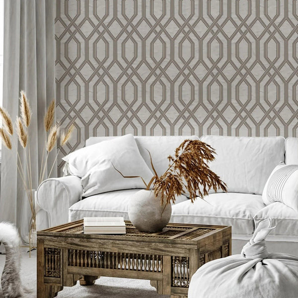 Geometric Wallpaper, 3D Embossed Modern Flocked Wallcovering, Gray Fabric Touch Contemporary Washable, Extra Large 177 sq ft Roll - Adawall Wallpaper - Registered Trade Accounts Only, Wallpaper Wholesale Account - 1502-5 - Adawall Wholesale - Wallpaper Wholesaler