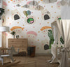 Sushi Kawaii Watercolor Food Wallpaper, Seamless Pattern Mural, Oversized Custom Size Wall Art, Non-Woven, Non-Adhesive, Modern Wall Paper, Removable