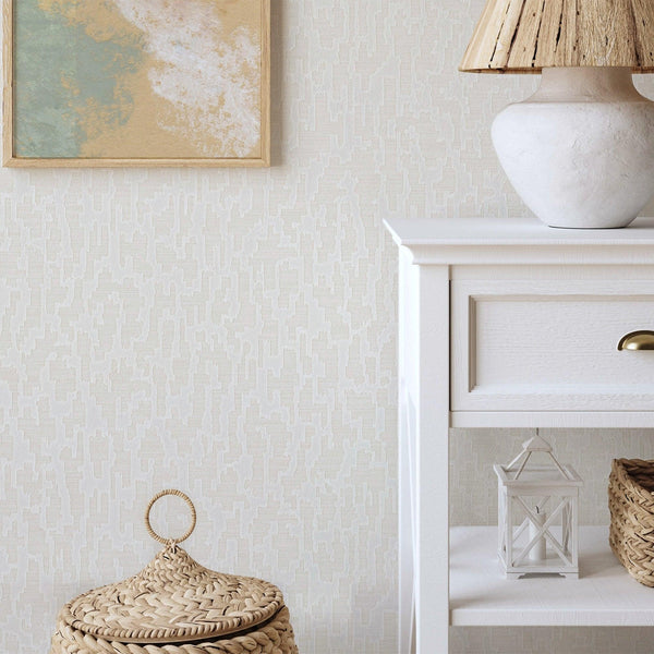 Glam Solid Color Wallpaper, Ivory Rich Embossed Abstract Metallic Accents, Shimmering Design - Adawall Wallpaper - Registered Trade Accounts Only, Wallpaper Wholesale Account - 1510-1 - Adawall Wholesale - Wallpaper Wholesaler