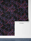 Glowing Futuristic Wallpaper, Abstract Geometric Mural, Oversized Custom Size Wall Art, Non - Woven, Non - Adhesive, Modern Wall Paper, Removable - Adawall Wallpaper - Registered Trade Accounts Only, Wallpaper Wholesale Account - W77642 - Adawall Wholesale - Wallpaper Wholesaler