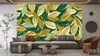 Gold and Light Green Small Leaves Wallpaper, Seamless Pattern Mural, Oversized Custom Size Wall Art, Non - Woven, Non - Adhesive, Modern Wall Paper, Removable - Adawall Wallpaper - Registered Trade Accounts Only, Wallpaper Wholesale Account - W77904 - Adawall Wholesale - Wallpaper Wholesaler
