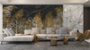 Golden Exotic Palm Leaves Wallpaper, Seamless Pattern Mural, Oversized Custom Size Wall Art, Non - Woven, Non - Adhesive, Modern Wall Paper, Removable - Adawall Wallpaper - Registered Trade Accounts Only, Wallpaper Wholesale Account - W78062 - Adawall Wholesale - Wallpaper Wholesaler