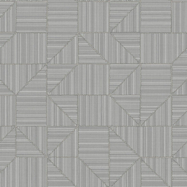 Gray Modern Geometric Shapes Wallpaper, Embossed Rich Textured Contemporary Wallcovering - Walloro High End Wallcoverings & More