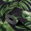 Green Black Palm Trees Embossed Wallpaper, Rich Textured Wallcovering, Large 114 sq ft Roll, Washable, Sturdy, Plants Leaves, Green Wall Decor - Adawall Wallpaper - Registered Trade Accounts Only, Wallpaper Wholesale Account - 4714-5 - Adawall Wholesale - Wallpaper Wholesaler