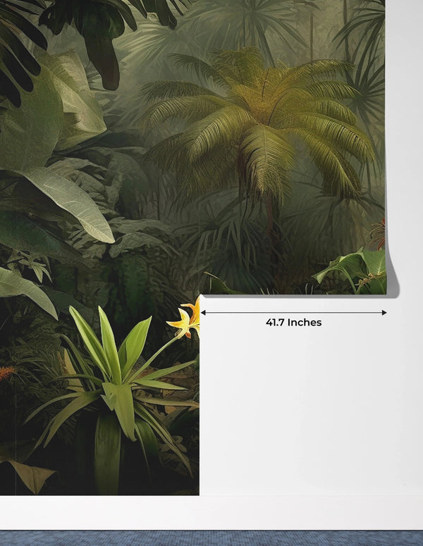 Green Forest Landscape Wallpaper, Tropical Plants Wall Mural, Oversized Custom Size Wall Art, Non - Woven, Non - Adhesive, Modern Wall Paper, Removable - Adawall Wallpaper - Registered Trade Accounts Only, Wallpaper Wholesale Account - W77485 - Adawall Wholesale - Wallpaper Wholesaler