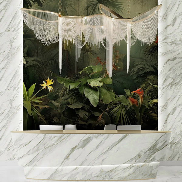 Green Forest Landscape Wallpaper, Tropical Plants Wall Mural, Oversized Custom Size Wall Art, Non - Woven, Non - Adhesive, Modern Wall Paper, Removable - Adawall Wallpaper - Registered Trade Accounts Only, Wallpaper Wholesale Account - W77485 - Adawall Wholesale - Wallpaper Wholesaler