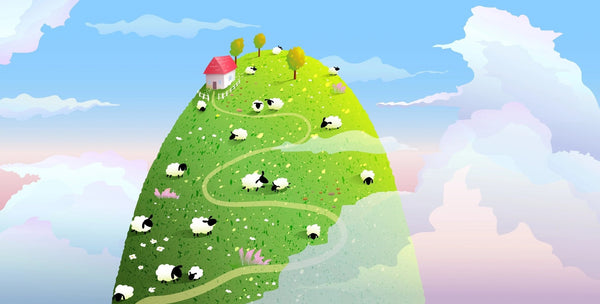 Green Hill Wallpaper, Sheep Mural, Oversized Custom Size Wall Art, Non - Woven, Non - Adhesive, Modern Wall Paper, Removable - Adawall Wallpaper - Registered Trade Accounts Only, Wallpaper Wholesale Account - W78132 - Adawall Wholesale - Wallpaper Wholesaler