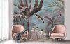 Green Modern Luxury Tropical Wallpaper, Swan, Non - Woven Custom Wall Mural, Non - Adhesive, Washable, Decorative, Removable, Home Decor Wall Art - Adawall Wallpaper - Registered Trade Accounts Only, Wallpaper Wholesale Account - A302-1 - Adawall Wholesale - Wallpaper Wholesaler
