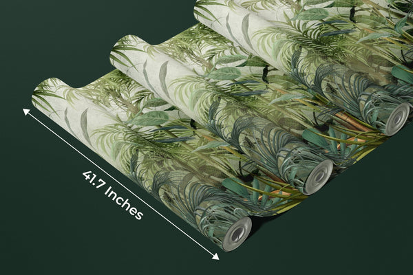 Green Trees Wallpaper, Tropical Wall Mural, Oversized Custom Size Wall Art, Non - Woven, Non - Adhesive, Modern Wall Paper, Removable - Adawall Wallpaper - Registered Trade Accounts Only, Wallpaper Wholesale Account - W77479 - Adawall Wholesale - Wallpaper Wholesaler