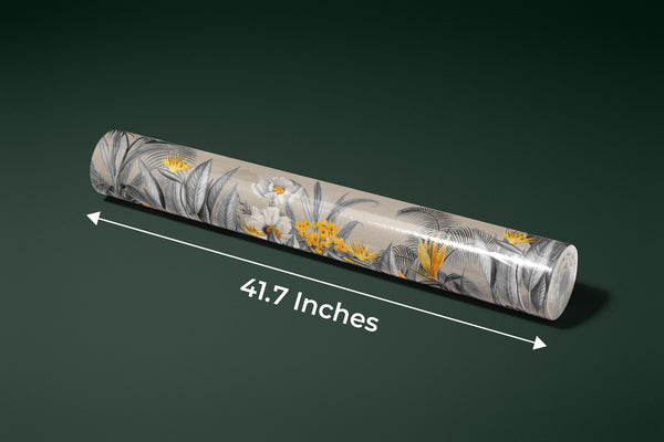 Grey Plants Wallpaper, Yellow Flowers Mural, Oversized Custom Size Wall Art, Non - Woven, Non - Adhesive, Modern Wall Paper, Removable - Adawall Wallpaper - Registered Trade Accounts Only, Wallpaper Wholesale Account - W77842 - Adawall Wholesale - Wallpaper Wholesaler