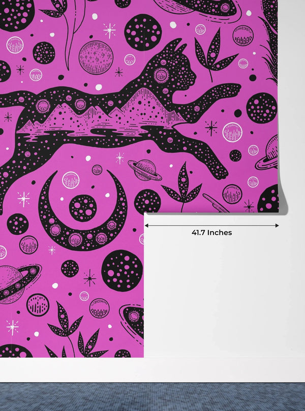 Halloween Style, Cats Wallpaper, Seamless Pattern Mural, Oversized Custom Size Wall Art, Non - Woven, Non - Adhesive, Modern Wall Paper, Removable - Adawall Wallpaper - Registered Trade Accounts Only, Wallpaper Wholesale Account - W77874 - Adawall Wholesale - Wallpaper Wholesaler