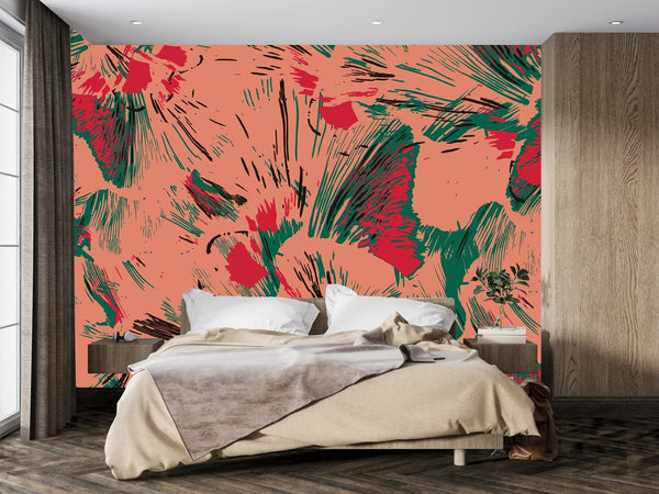 Hand Drawn Abstract Wallpaper, Seamless Pattern Mural, Oversized Custom Size Wall Art, Non - Woven, Non - Adhesive, Modern Wall Paper, Removable - Adawall Wallpaper - Registered Trade Accounts Only, Wallpaper Wholesale Account - W78185 - Adawall Wholesale - Wallpaper Wholesaler