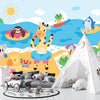 Happy Little Animals Wallpaper, Tropical Beach Mural, Oversized Custom Size Wall Art, Non - Woven, Non - Adhesive, Modern Wall Paper, Removable - Adawall Wallpaper - Registered Trade Accounts Only, Wallpaper Wholesale Account - W78128 - Adawall Wholesale - Wallpaper Wholesaler