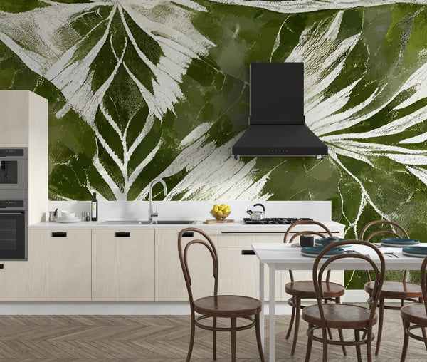 Ikat Boho Art Wallpaper, Greenish Mural, Oversized Custom Size Wall Art, Non - Woven, Non - Adhesive, Modern Wall Paper, Removable - Adawall Wallpaper - Registered Trade Accounts Only, Wallpaper Wholesale Account - W77877 - Adawall Wholesale - Wallpaper Wholesaler