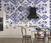 Ikat Floral Paisley Wallpaper, White Background Mural, Oversized Custom Size Wall Art, Non - Woven, Non - Adhesive, Modern Wall Paper, Removable - Adawall Wallpaper - Registered Trade Accounts Only, Wallpaper Wholesale Account - W77528 - Adawall Wholesale - Wallpaper Wholesaler