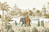 Indian Elephant Scene Wallpaper, Early Morning of India Historical Wall Mural, Beige Custom Size Wall Covering, Non - Woven, Non - Pasted, Removable - Adawall Wallpaper - Registered Trade Accounts Only, Wallpaper Wholesale Account - FJ309-1 - Adawall Wholesale - Wallpaper Wholesaler
