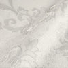 Italian Damask Embossed Wallpaper, Off White Sparkling Neutral Colors Luxury Wallcovering, 3D Textured, Non-Woven, Non-Pasted - Walloro High End Wallcoverings & More