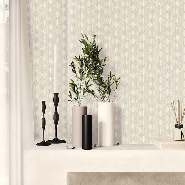 Ivory Diamond Shapes Wallpaper, Shiny 3D Deep Embossed Lines Stylish Modern Wallcovering - Adawall Wallpaper - Registered Trade Accounts Only, Wallpaper Wholesale Account - 23205-1 - Adawall Wholesale - Wallpaper Wholesaler