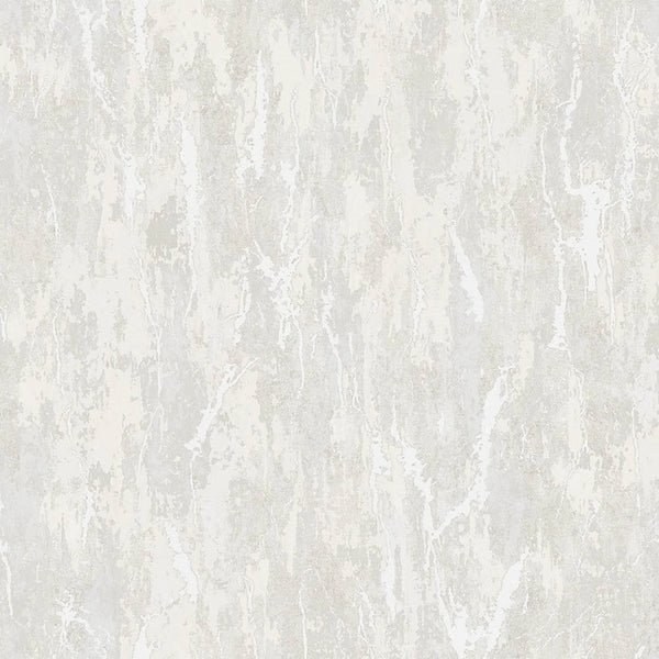 ivory Distressed Metallic Embossed Wallpaper, Shiny Rustic Industrial Modern Wallcovering - Walloro High End Wallcoverings & More