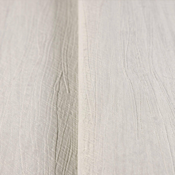 Ivory Embossed Wallpaper, 3D Linen Textured, Wallcovering, Traditional, Extra Large 114 sq ft Roll, Fabric Feel, Stripe, Washable - Walloro High End Wallcoverings & More