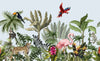 Jungle Animals Wallpaper, Flowers Mural, Oversized Custom Size Wall Art, Non - Woven, Non - Adhesive, Modern Wall Paper, Removable - Adawall Wallpaper - Registered Trade Accounts Only, Wallpaper Wholesale Account - W77660 - Adawall Wholesale - Wallpaper Wholesaler