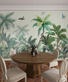Jungle Palms Wallpaper, Birds Mural, Oversized Custom Size Wall Art, Non - Woven, Non - Adhesive, Modern Wall Paper, Removable - Adawall Wallpaper - Registered Trade Accounts Only, Wallpaper Wholesale Account - W77776 - Adawall Wholesale - Wallpaper Wholesaler