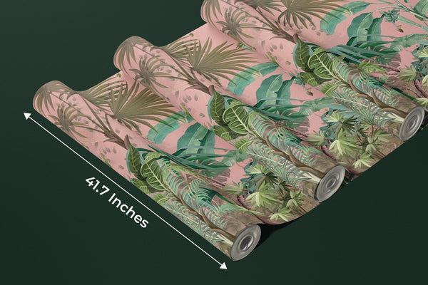 Jungle Wallpaper, Pink Sky Mural, Oversized Custom Size Wall Art, Non - Woven, Non - Adhesive, Modern Wall Paper, Removable - Adawall Wallpaper - Registered Trade Accounts Only, Wallpaper Wholesale Account - W77709 - Adawall Wholesale - Wallpaper Wholesaler