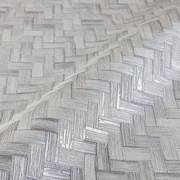 Jute Basket Weave Chevron Wallpaper, Gray 3D Deep Embossed Non - Woven Braided Geometric Pattern - Adawall Wallpaper - Registered Trade Accounts Only, Wallpaper Wholesale Account - 1511-4 - Adawall Wholesale - Wallpaper Wholesaler