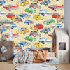 Kids Cars Wallpaper, Seamless Pattern Mural, Oversized Custom Size Wall Art, Non - Woven, Non - Adhesive, Modern Wall Paper, Removable - Adawall Wallpaper - Registered Trade Accounts Only, Wallpaper Wholesale Account - W77826 - Adawall Wholesale - Wallpaper Wholesaler