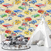 Kids Cars Wallpaper, Seamless Pattern Mural, Oversized Custom Size Wall Art, Non - Woven, Non - Adhesive, Modern Wall Paper, Removable - Adawall Wallpaper - Registered Trade Accounts Only, Wallpaper Wholesale Account - W77826 - Adawall Wholesale - Wallpaper Wholesaler
