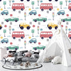 Kids Colorful Cars Wallpaper, Seamless Pattern Mural, Oversized Custom Size Wall Art, Non - Woven, Non - Adhesive, Modern Wall Paper, Removable - Adawall Wallpaper - Registered Trade Accounts Only, Wallpaper Wholesale Account - W78018 - Adawall Wholesale - Wallpaper Wholesaler