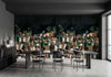 Landscape Wall Mural Houses Cityscape Stylish Wallpaper, Black Oversized Custom Size Wall Covering, Non - Woven, Non - Adhesive, Modern Large Art - Adawall Wallpaper - Registered Trade Accounts Only, Wallpaper Wholesale Account - SE318-1 - Adawall Wholesale - Wallpaper Wholesaler