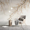 Large Blossom Tree Wallpaper, Yellow Chinoiserie Nature Flowers Wall Mural, Custom Size Wall Covering, Non - Woven, Non - Pasted, Removable, Washable, Floral Art - Adawall Wallpaper - Registered Trade Accounts Only, Wallpaper Wholesale Account - FJ302-1 - Adawall Wholesale - Wallpaper Wholesaler