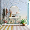 Large Chinoiserie Blossom Floral Wallpaper, Blue Ombre Flowers Birds Wall Mural, Custom Size Wall Covering, Non - Woven, Non - Pasted, Removable - Adawall Wallpaper - Registered Trade Accounts Only, Wallpaper Wholesale Account - FJ306-2 - Adawall Wholesale - Wallpaper Wholesaler