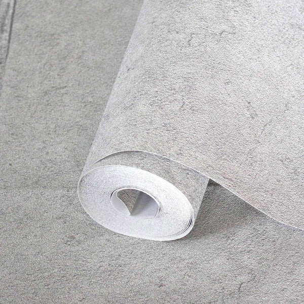 Large Stone Textured Realistic Wallpaper, Light Gray Non - Adhesive Non - Woven Wallcovering, Large 114 sq ft Roll - Adawall Wallpaper - Registered Trade Accounts Only, Wallpaper Wholesale Account - 1214-1 - Adawall Wholesale - Wallpaper Wholesaler