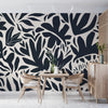 Leaf and Flower Pattern Wallpaper, Minimal Abstract Mural, Oversized Custom Size Wall Art, Non - Woven, Non - Adhesive, Modern Wall Paper, Removable - Adawall Wallpaper - Registered Trade Accounts Only, Wallpaper Wholesale Account - W77526 - Adawall Wholesale - Wallpaper Wholesaler