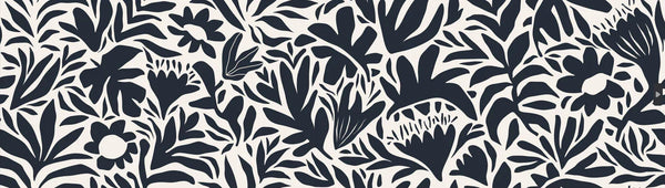 Leaf and Flower Pattern Wallpaper, Minimal Abstract Mural, Oversized Custom Size Wall Art, Non - Woven, Non - Adhesive, Modern Wall Paper, Removable - Adawall Wallpaper - Registered Trade Accounts Only, Wallpaper Wholesale Account - W77526 - Adawall Wholesale - Wallpaper Wholesaler
