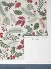 Leaves and Berries Wallpaper, Seamless Pattern Mural, Oversized Custom Size Wall Art, Non - Woven, Non - Adhesive, Modern Wall Paper, Removable - Adawall Wallpaper - Registered Trade Accounts Only, Wallpaper Wholesale Account - W78029 - Adawall Wholesale - Wallpaper Wholesaler